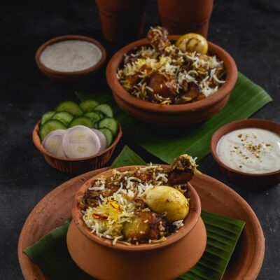 Clay Biryani Handi / Pot for Cooking and Serving – 2 Liter