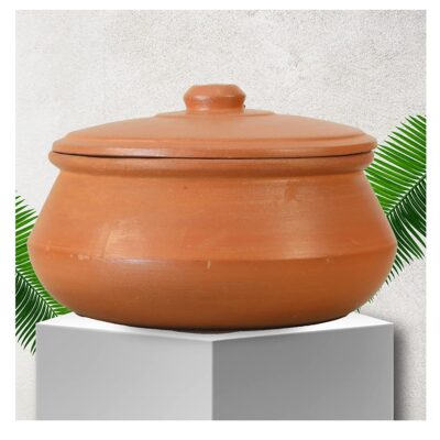 Clay Biryani Handi / Pot for Cooking and Serving – 2.5 Liter