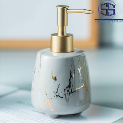 Durable Handwash Bottle for Wash Basin | Soap Dispenser for Kitchen | Shampoo Dispenser for Bathroom | Handwash Soap Dispenser Pump | Bathroom Accessories (Grey, 300ML)