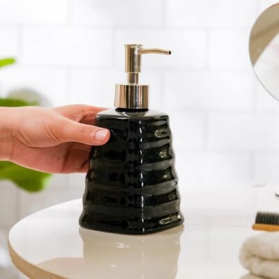 Pyramid Design Durable Handwash Bottle for Wash Basin | Soap Dispenser for Kitchen | Shampoo Dispenser for Bathroom | Handwash Soap Dispenser Pump | Bathroom Accessories (420ML, D2)