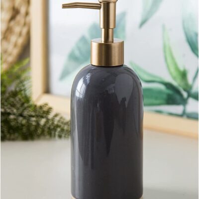 Solid Design Liquid Soap, Shampoo, Conditioner, Shower Gel Dispenser (420ML, Grey)